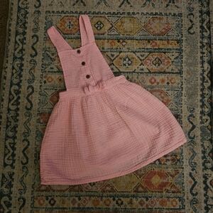 Adorable Pink Kids Overall Dress